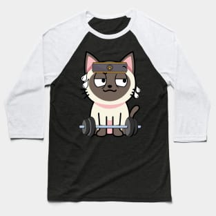 Cute siamese cat is exercising Baseball T-Shirt